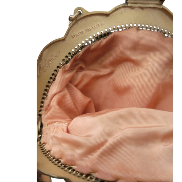 Whiting & Davis Co Gold Mesh Evening Bag With Rhinestone Clasp - Picture 8 of 15